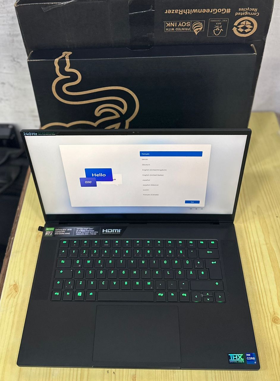 Razer Blade 15 RZ09 - Core i7 11e Génération, RTX 3070, 1 To SSD, 16 Go RAM, 15,6" UHD